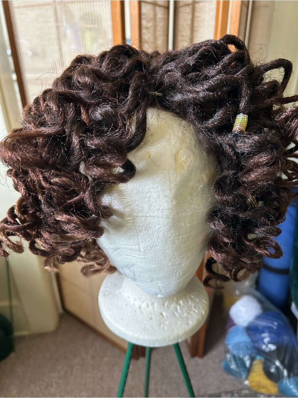 Synthetic Curly Loc Wig in Dark Brown - Women Hair - Picture 6 of 6